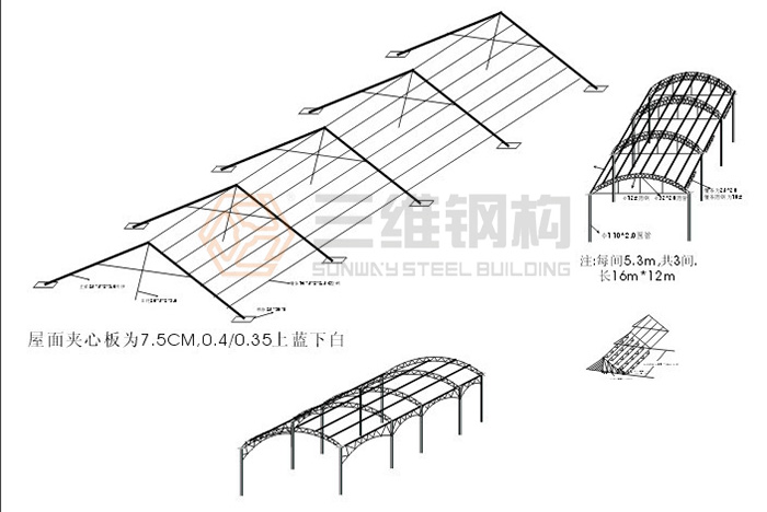 山東鋼結(jié)構(gòu)公司三維鋼結(jié)構(gòu)圖紙